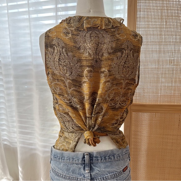 VINTAGE 90’s boho silk top - Picture 3 of 9